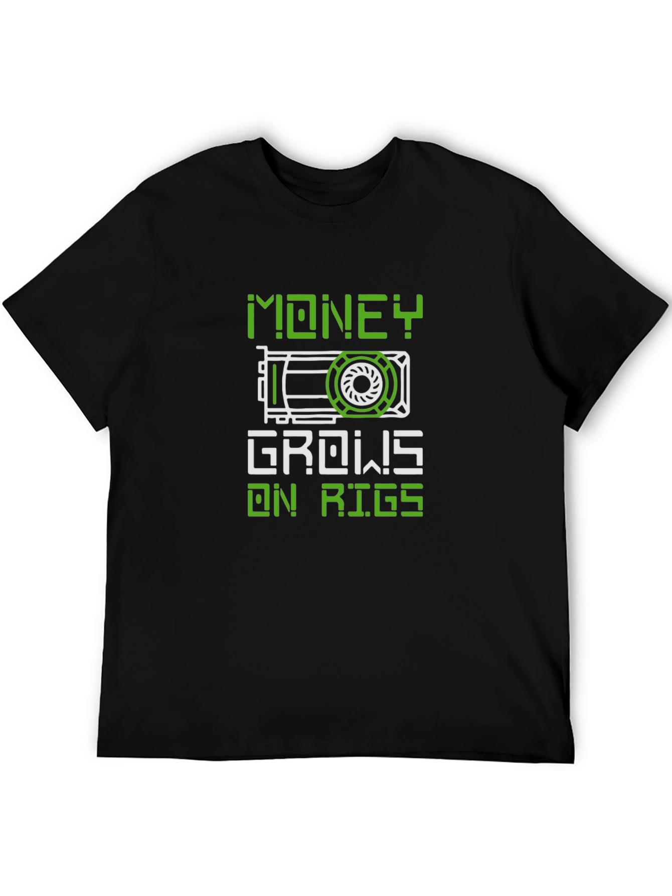 Money Grows on Rigs Graphic T-Shirt - Black