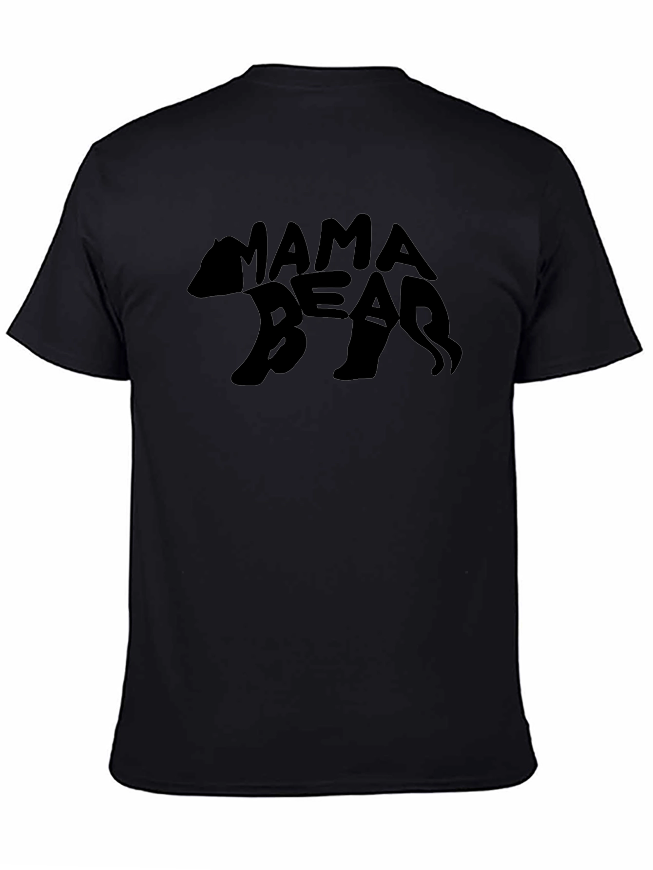 Mama Bear T-Shirt - Bear Silhouette Text Design