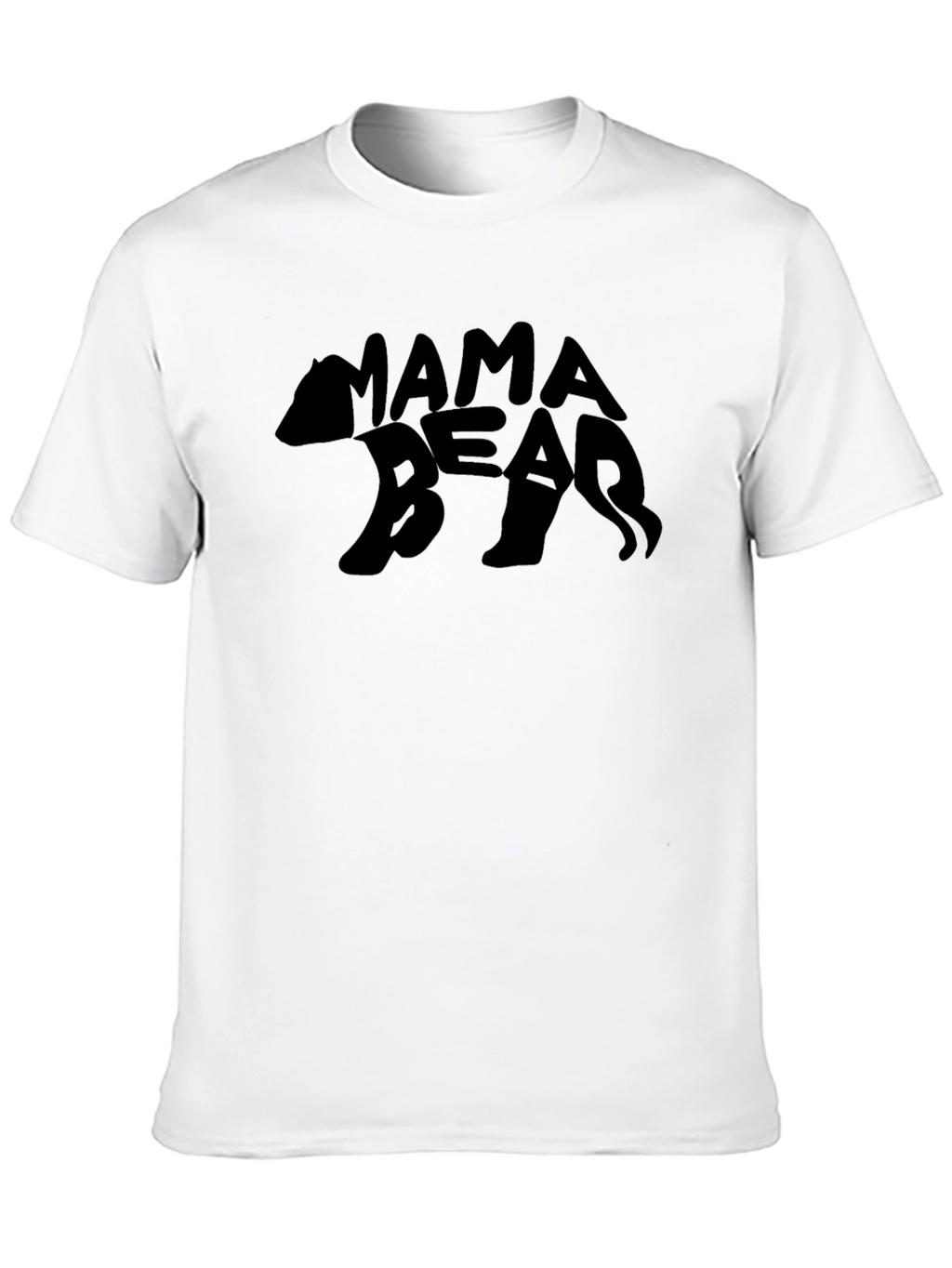 Mama Bear T-Shirt - Bear Silhouette Text Design