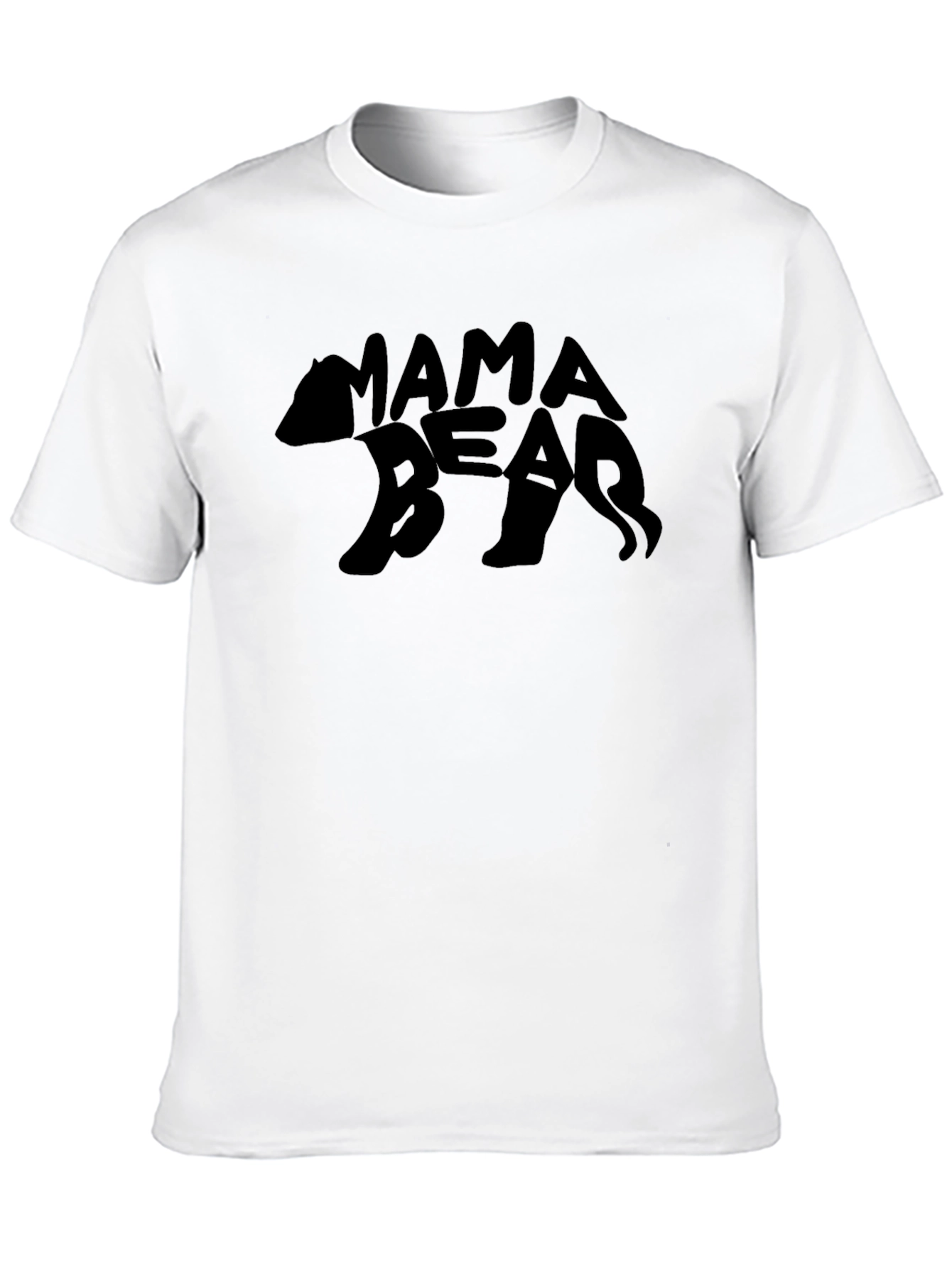 Mama Bear T-Shirt - Bear Silhouette Text Design