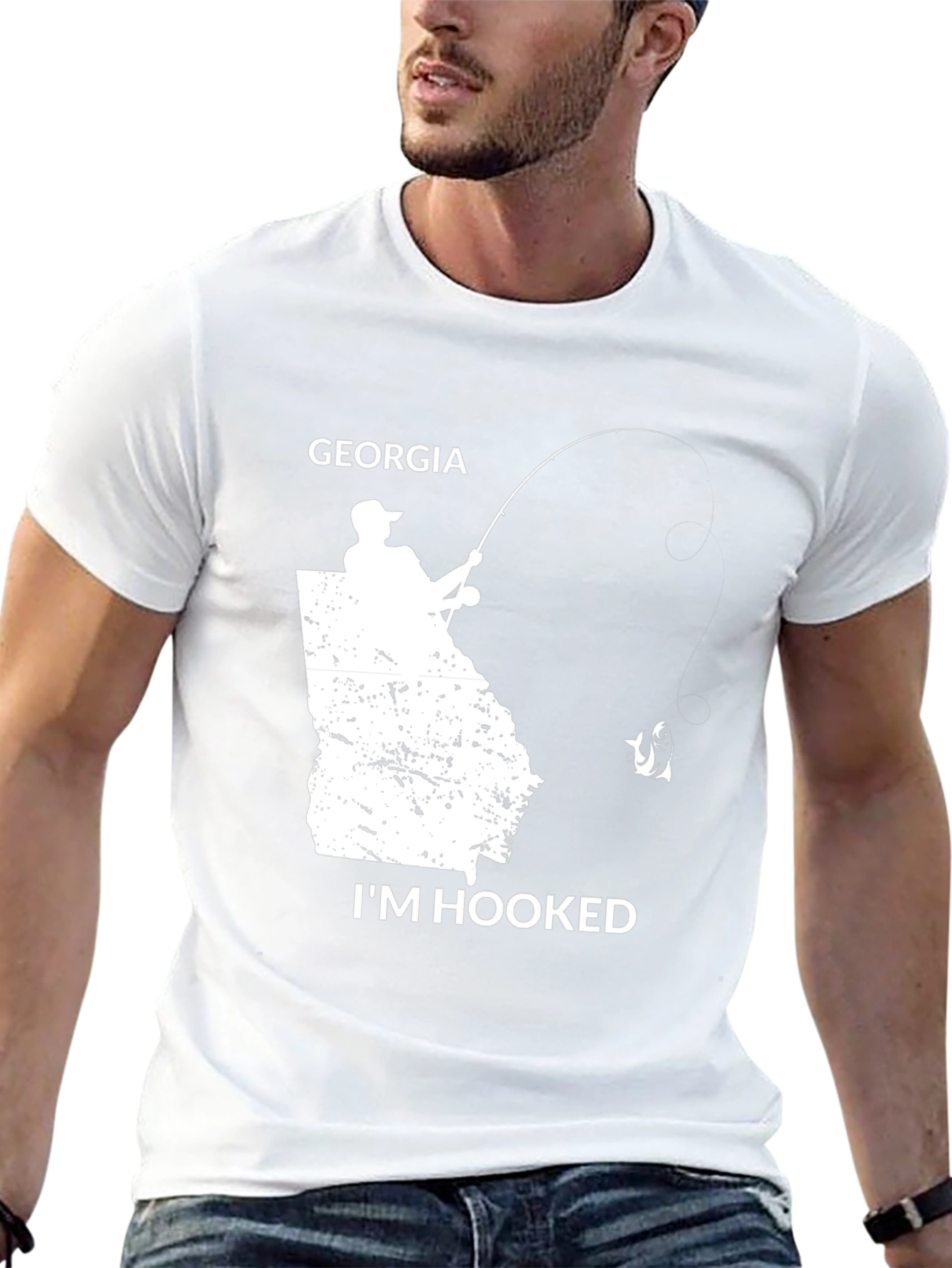 Georgia Fishing T-Shirt - Im Hooked State Pride