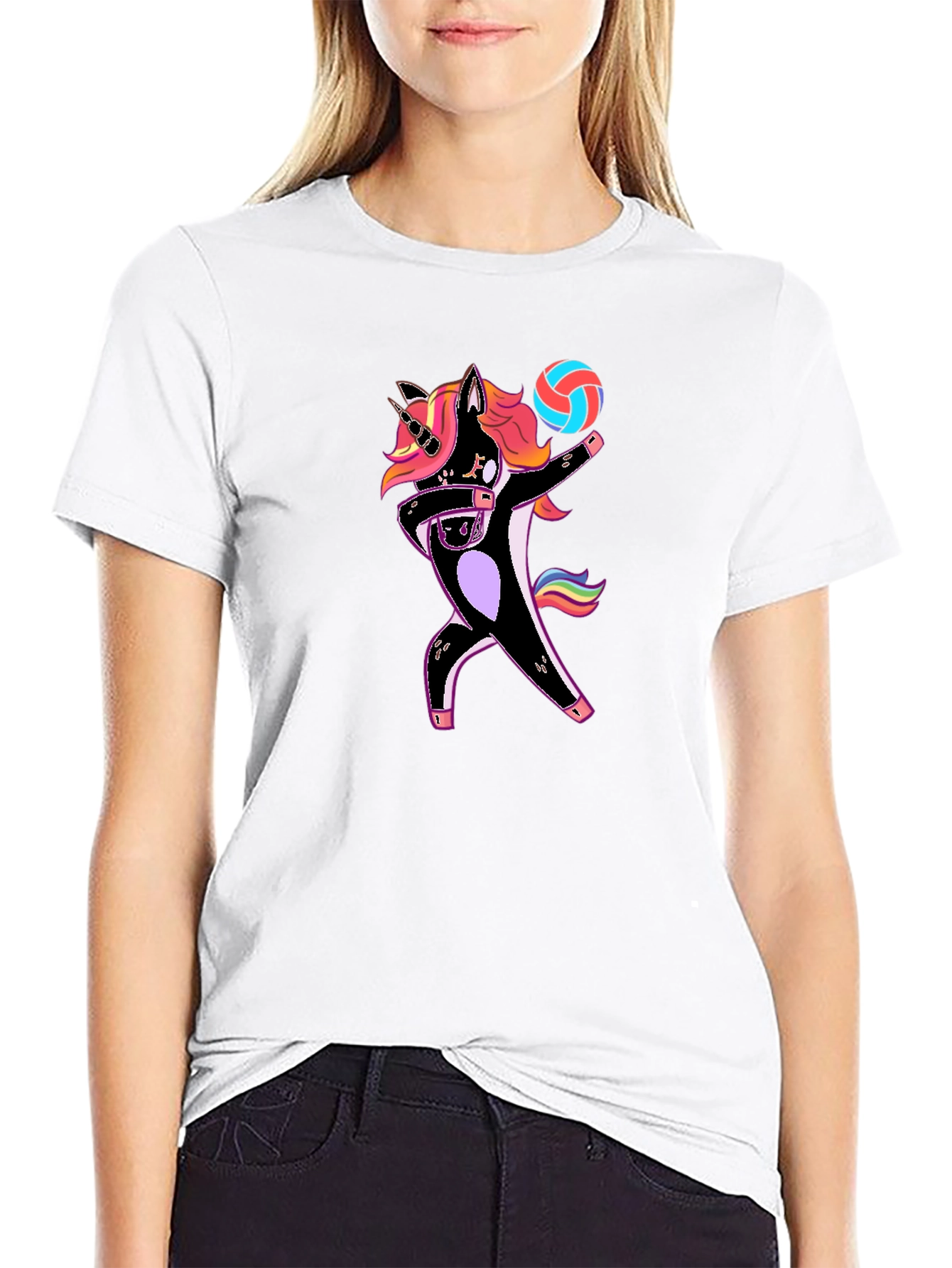 Unicorn Volleyball Dab T-Shirt