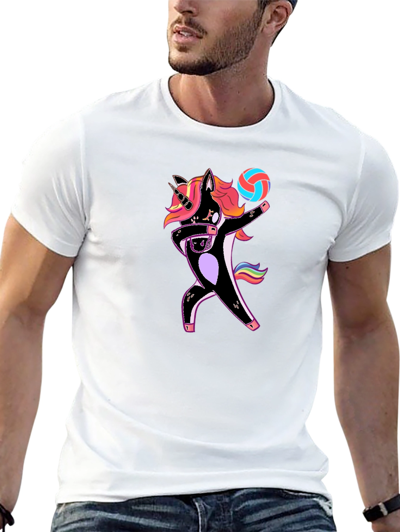 Unicorn Volleyball Dab T-Shirt