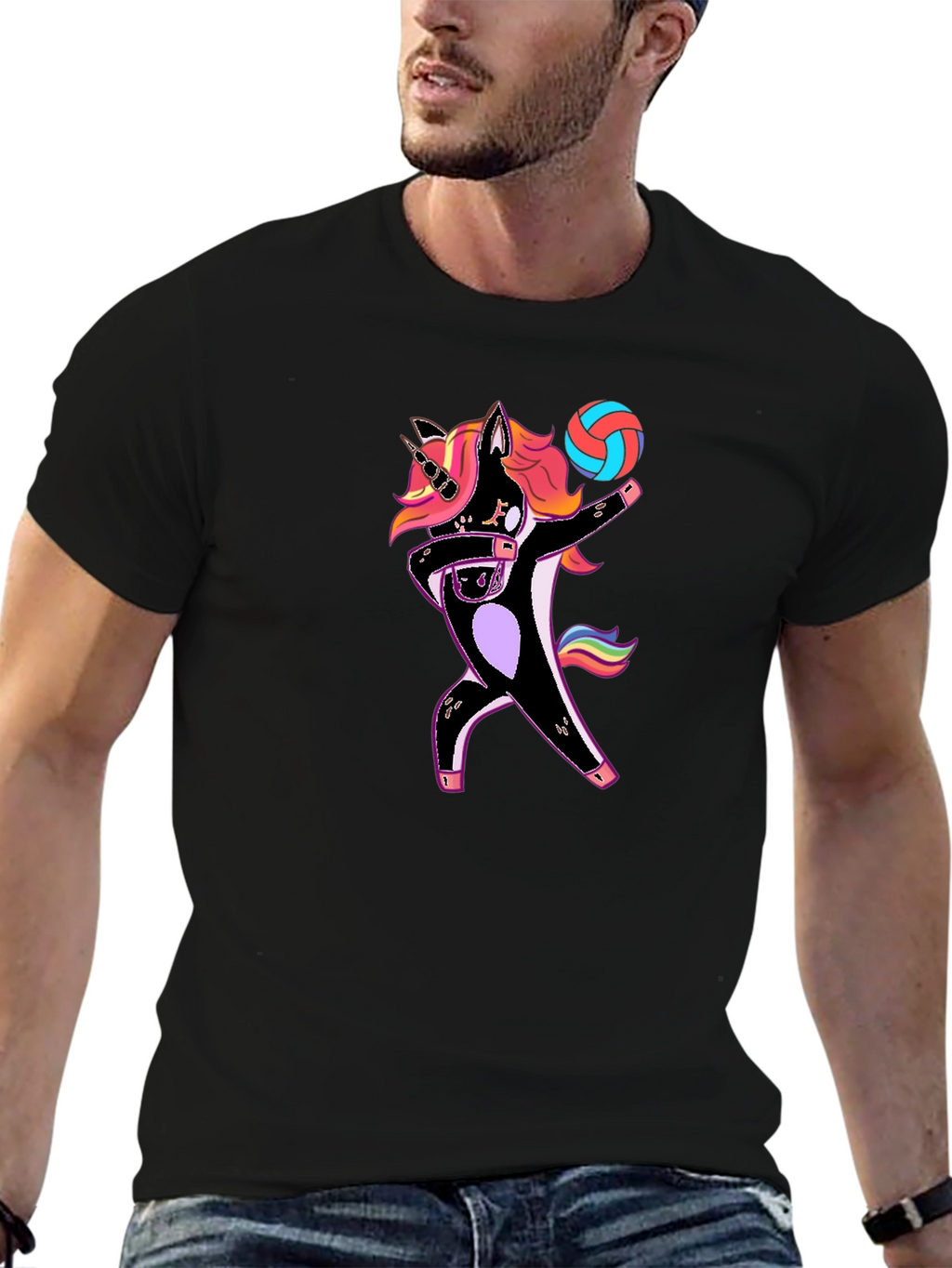Unicorn Volleyball Dab T-Shirt