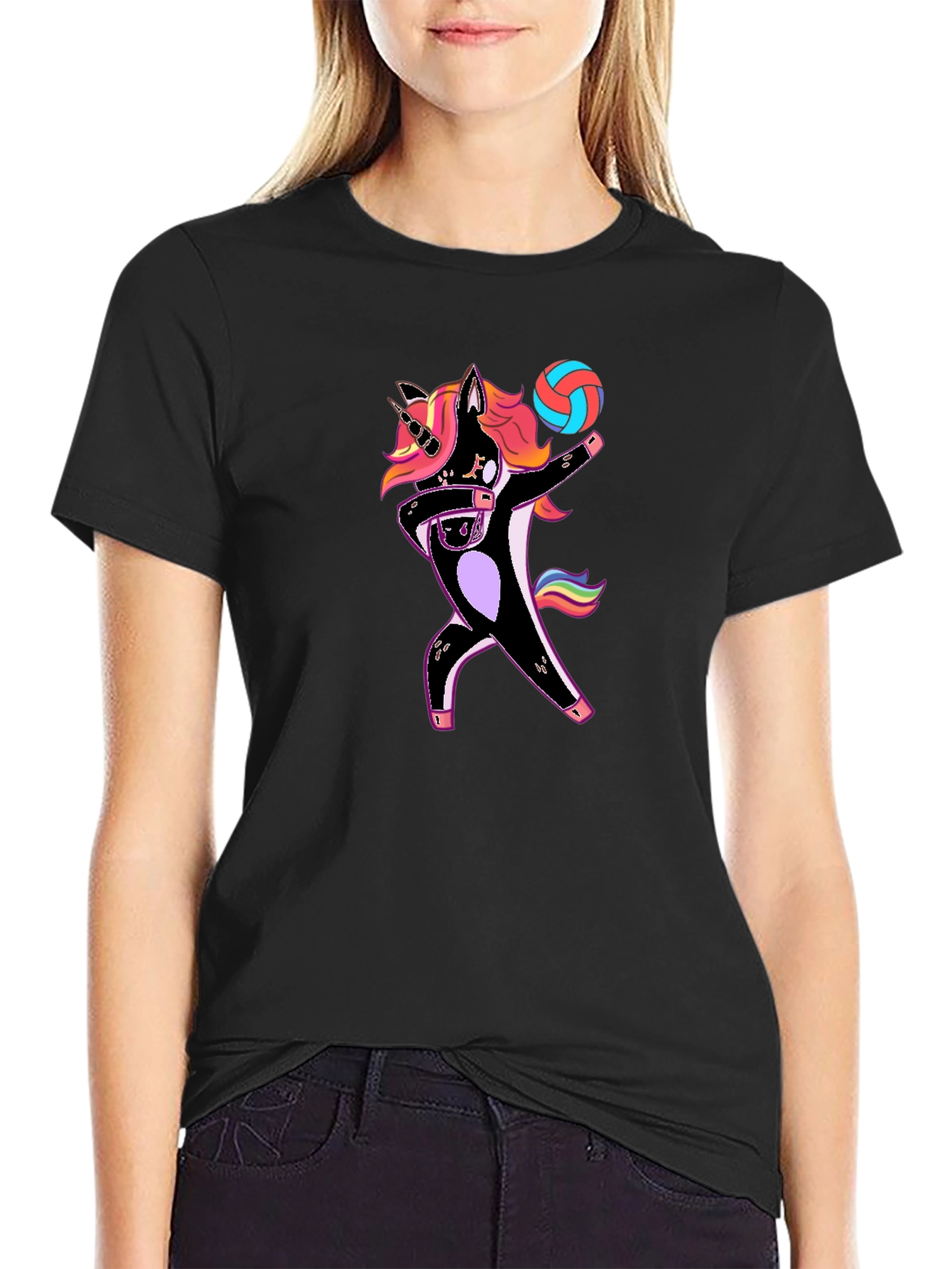Unicorn Volleyball Dab T-Shirt