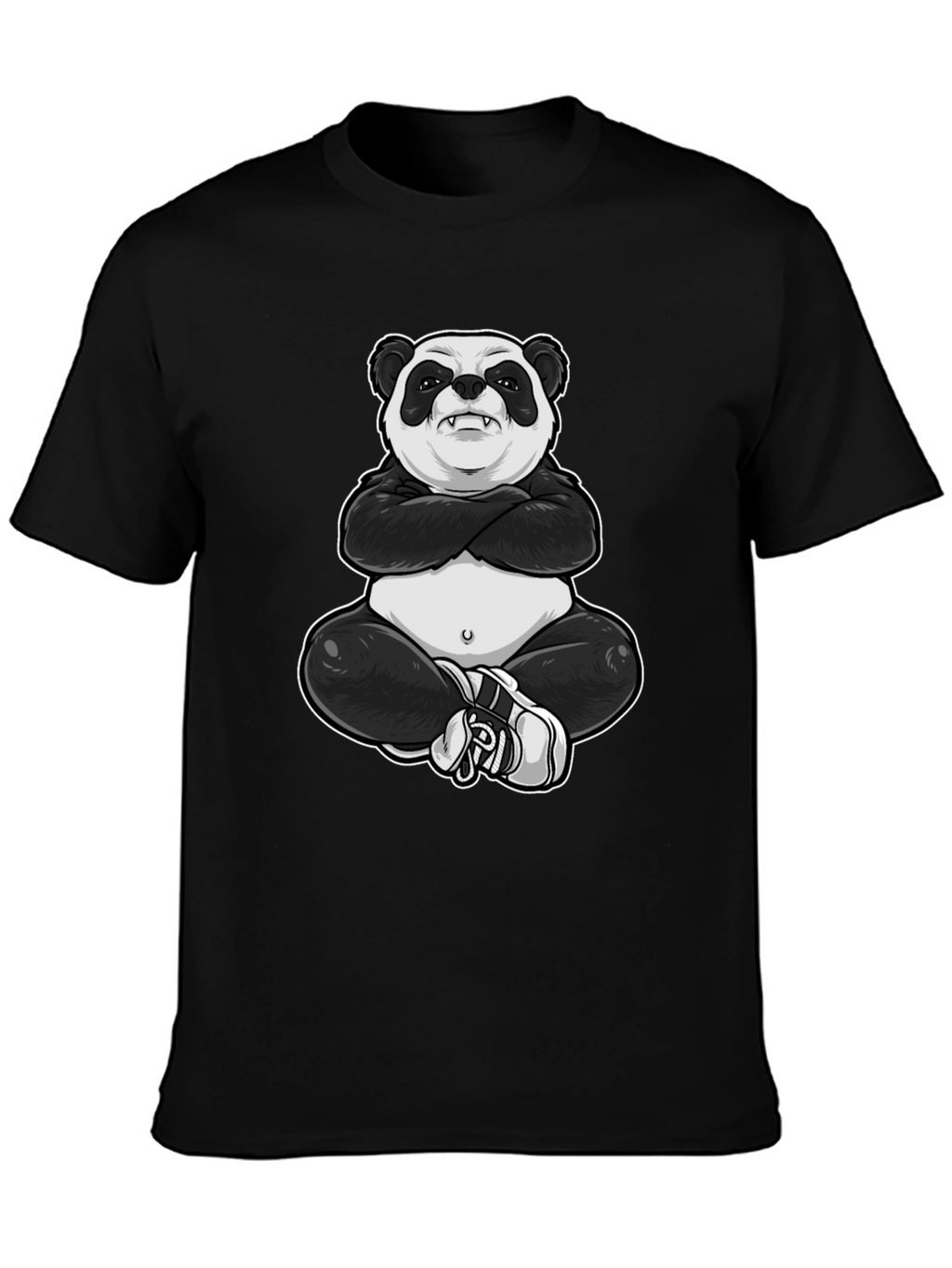 Cool Panda Graphic Tee - Black T-Shirt