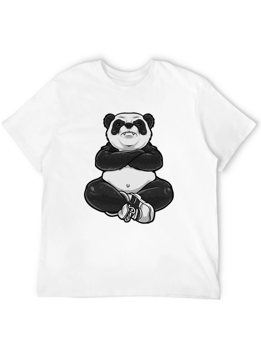 Cool Panda Graphic Tee - Black T-Shirt