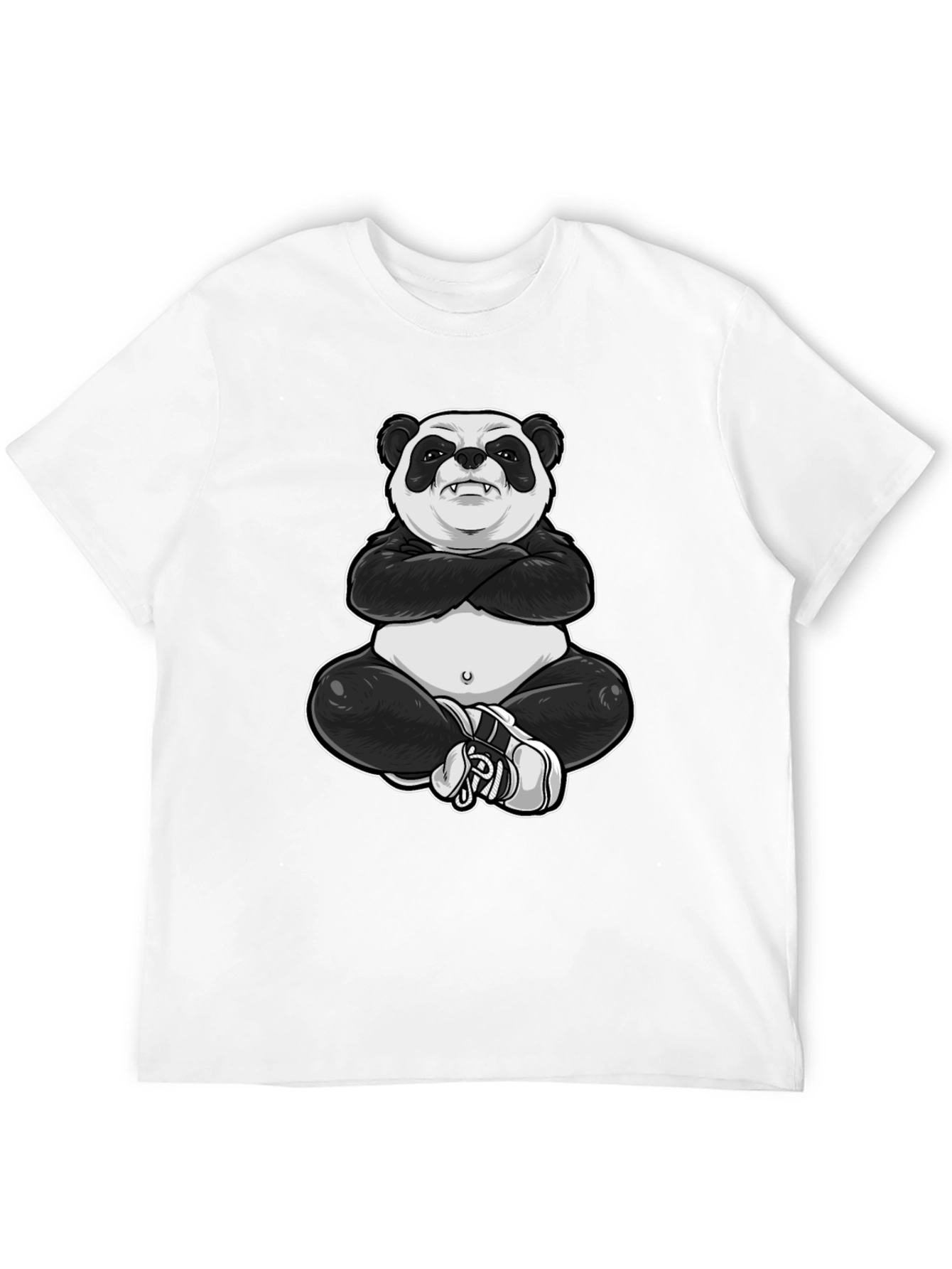 Cool Panda Graphic Tee - Black T-Shirt