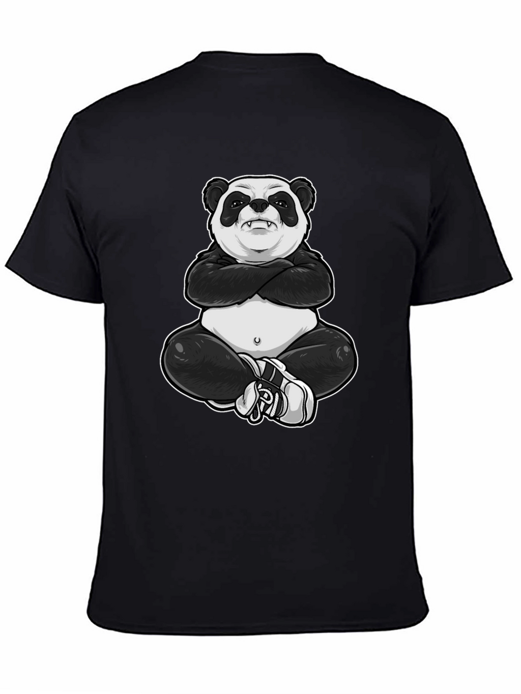 Cool Panda Graphic Tee - Black T-Shirt