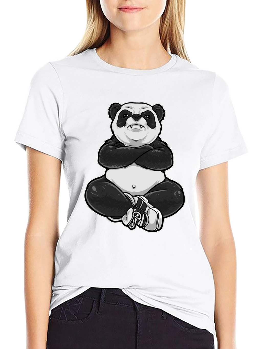 Cool Panda Graphic Tee - Black T-Shirt