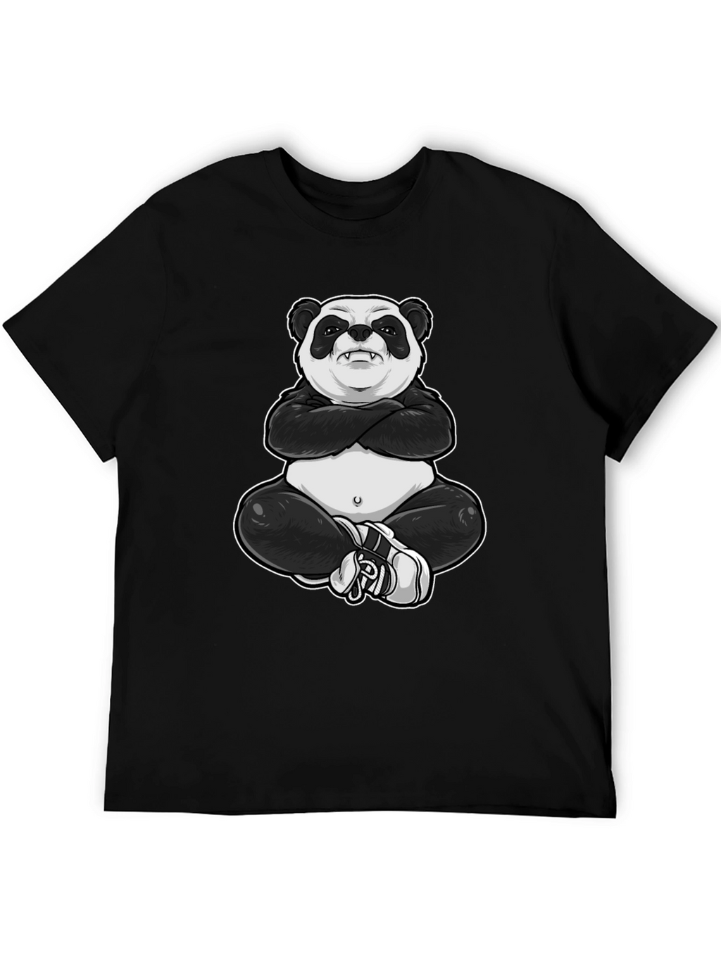 Cool Panda Graphic Tee - Black T-Shirt
