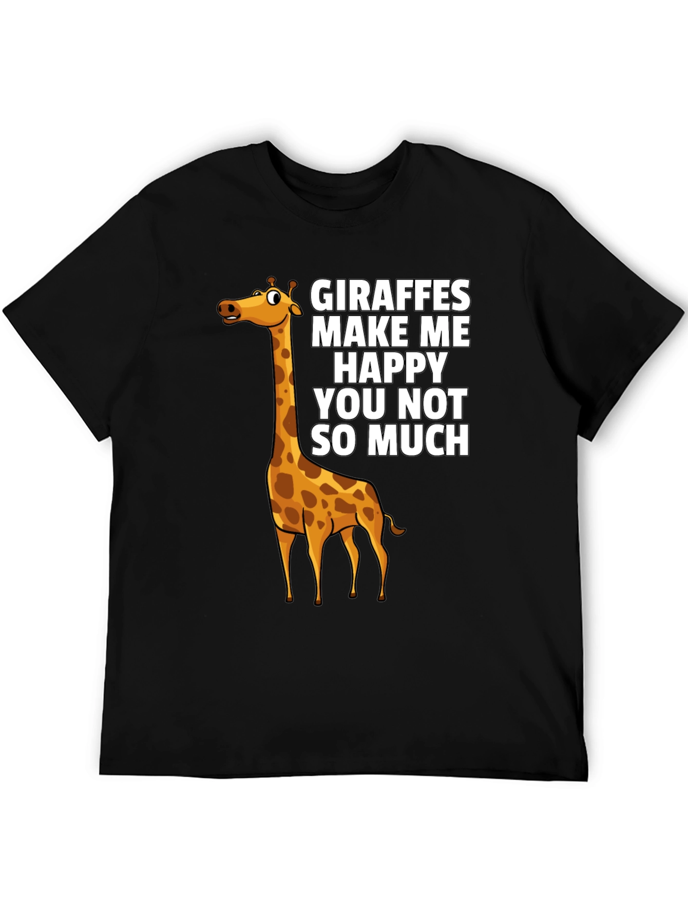 Giraffe Graphic Print Crew Neck T-Shirt