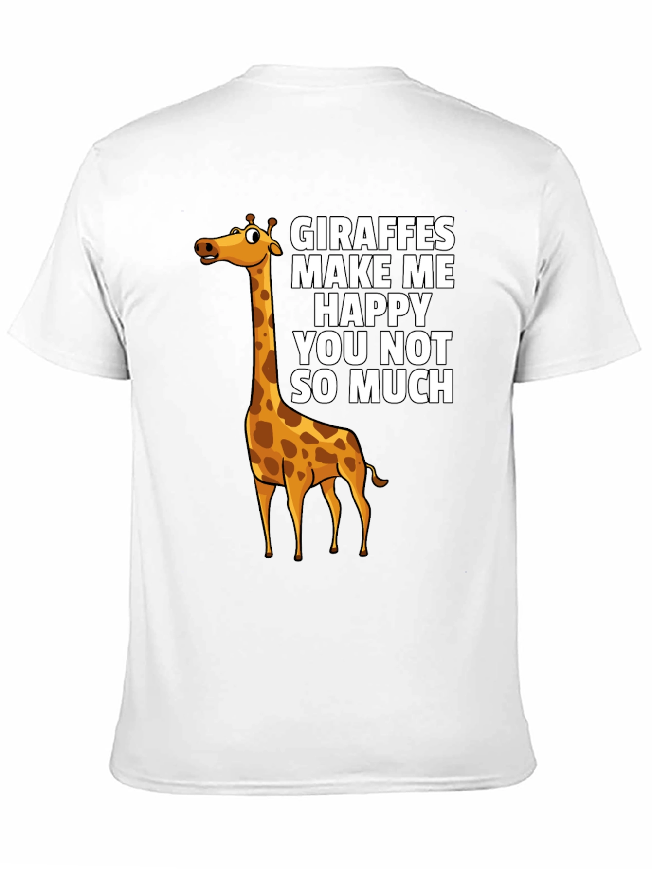 Giraffe Graphic Print Crew Neck T-Shirt