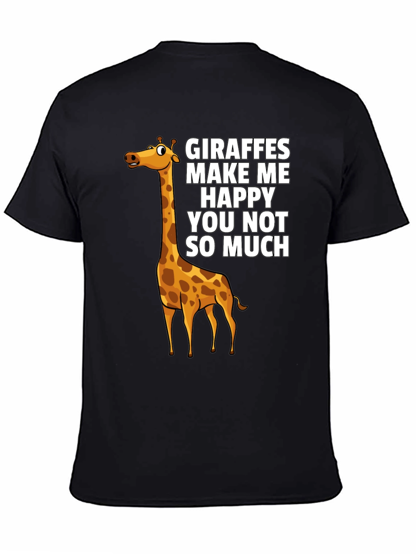 Giraffe Graphic Print Crew Neck T-Shirt