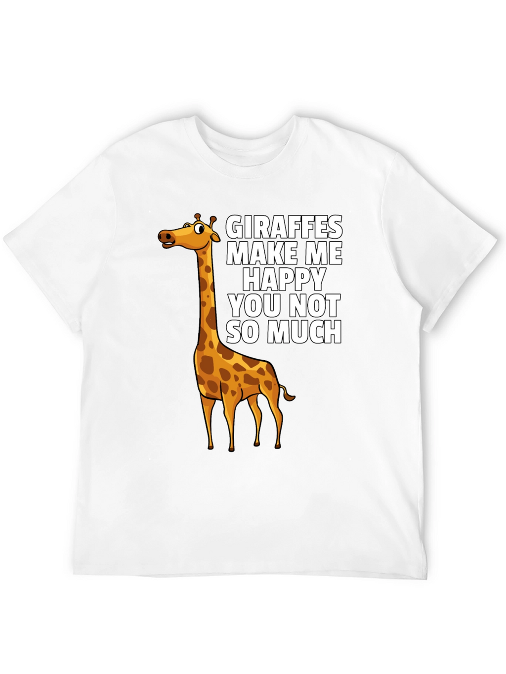 Giraffe Graphic Print Crew Neck T-Shirt