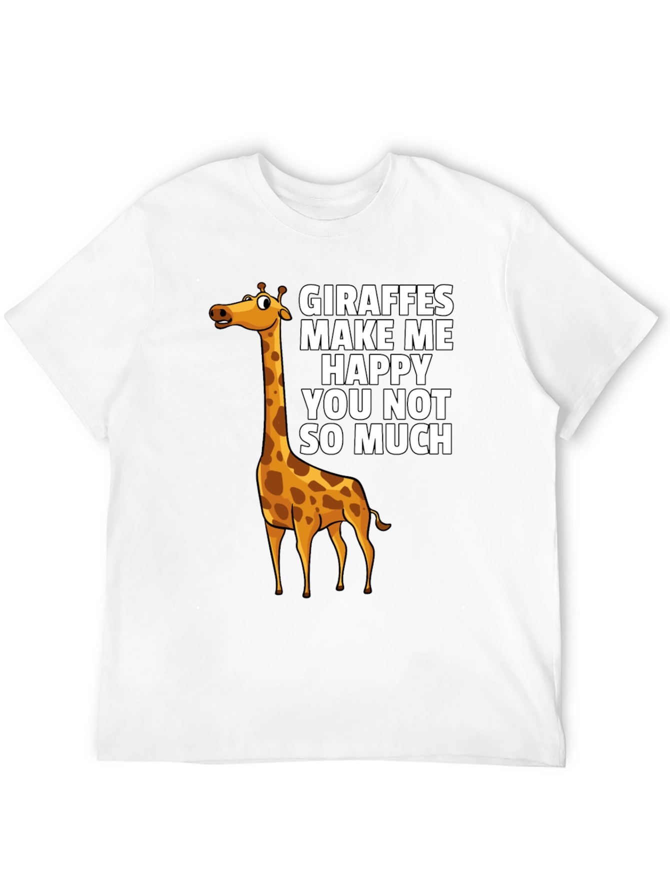 Giraffe Graphic Print Crew Neck T-Shirt