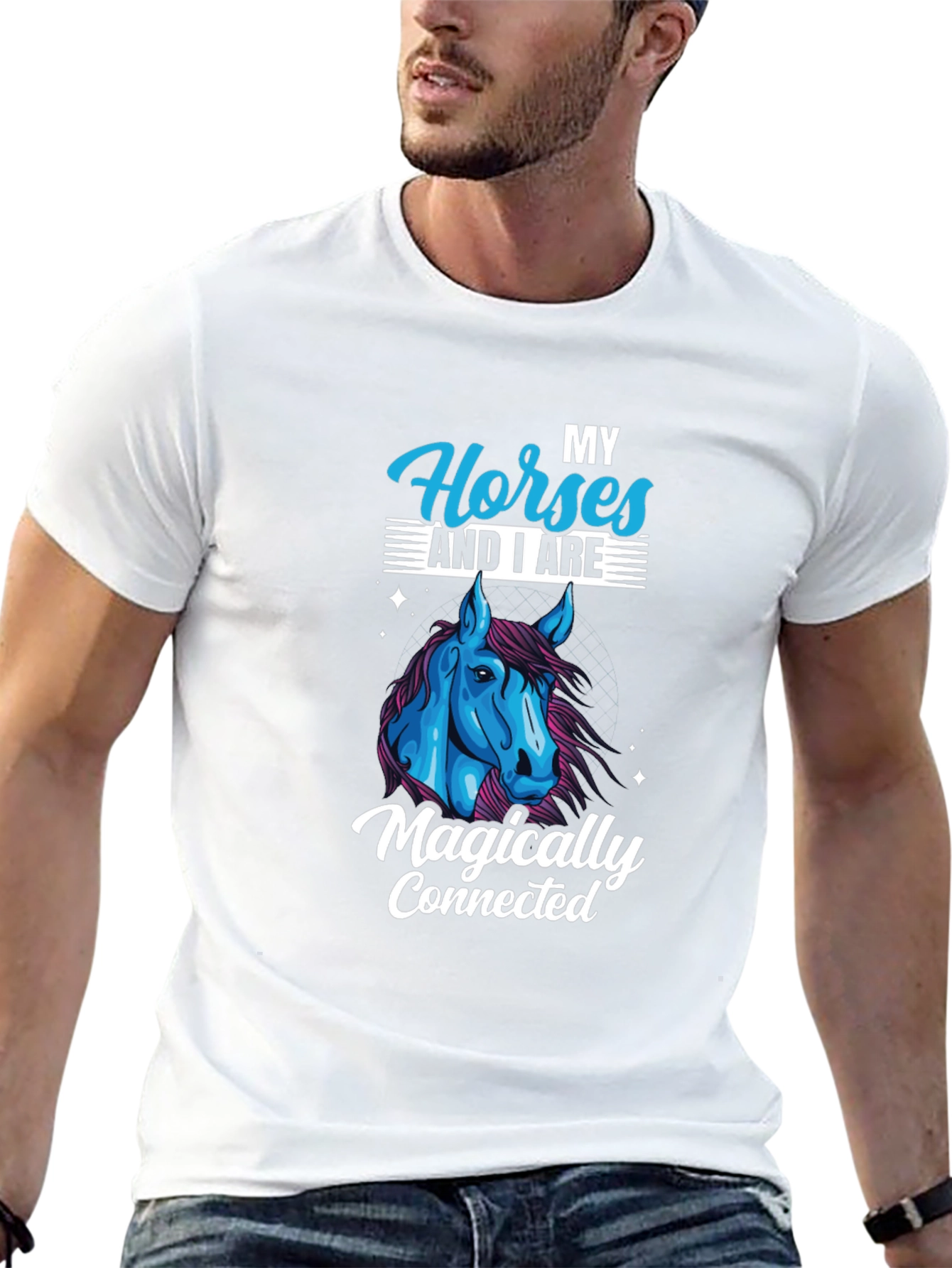 Horse Lover Black T-Shirt - Magically Connected