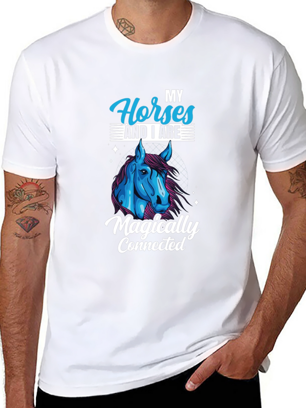 Horse Lover Black T-Shirt - Magically Connected