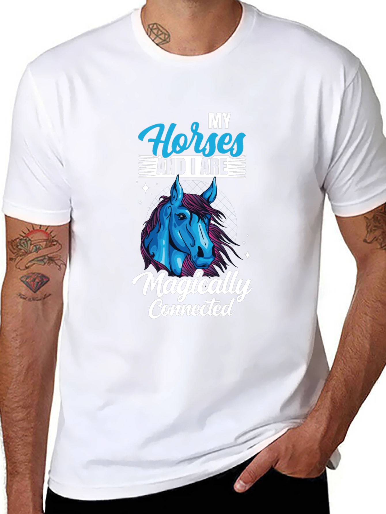 Horse Lover Black T-Shirt - Magically Connected