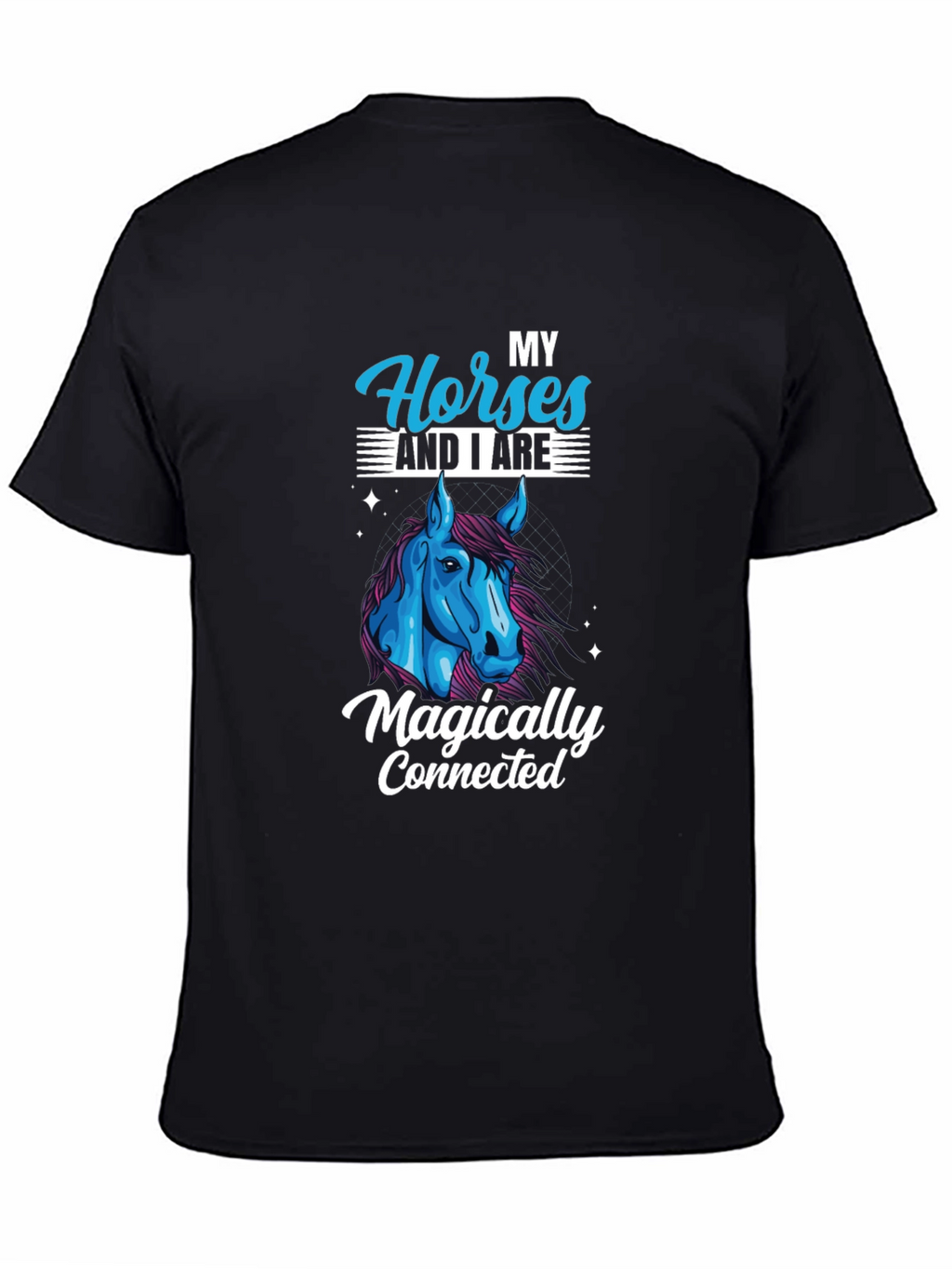 Horse Lover Black T-Shirt - Magically Connected