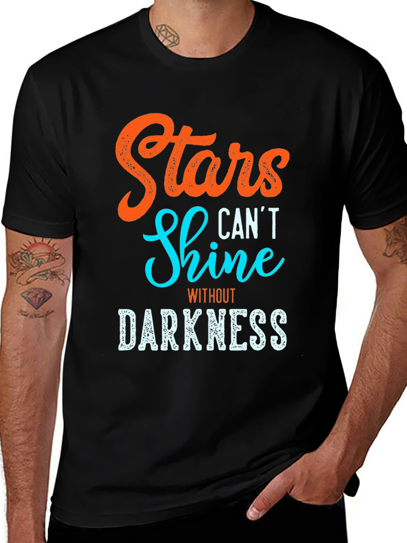 Stars Cant Shine T-Shirt - Inspirational Graphic Tee