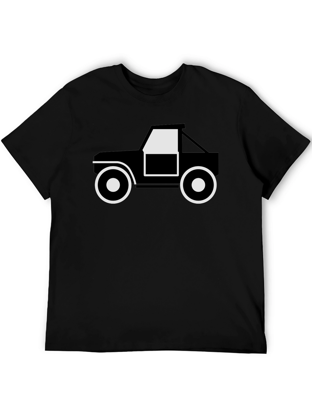 Black Graphic Tee - Off-Road Truck Design