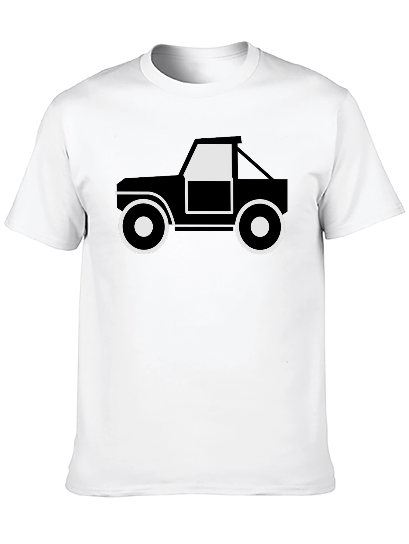 Black Graphic Tee - Off-Road Truck Design