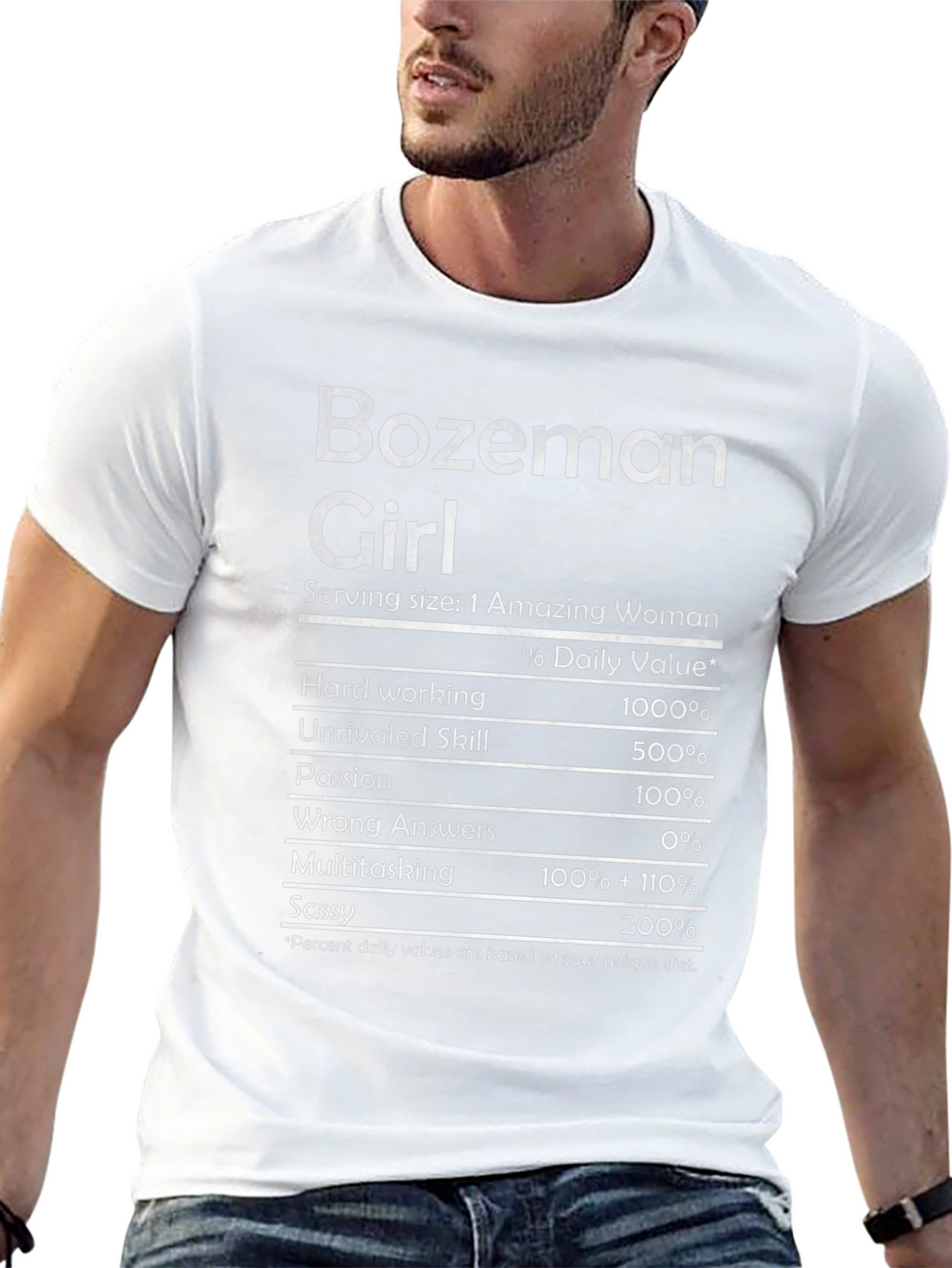 Bozeman Girl Nutrition Facts T-Shirt