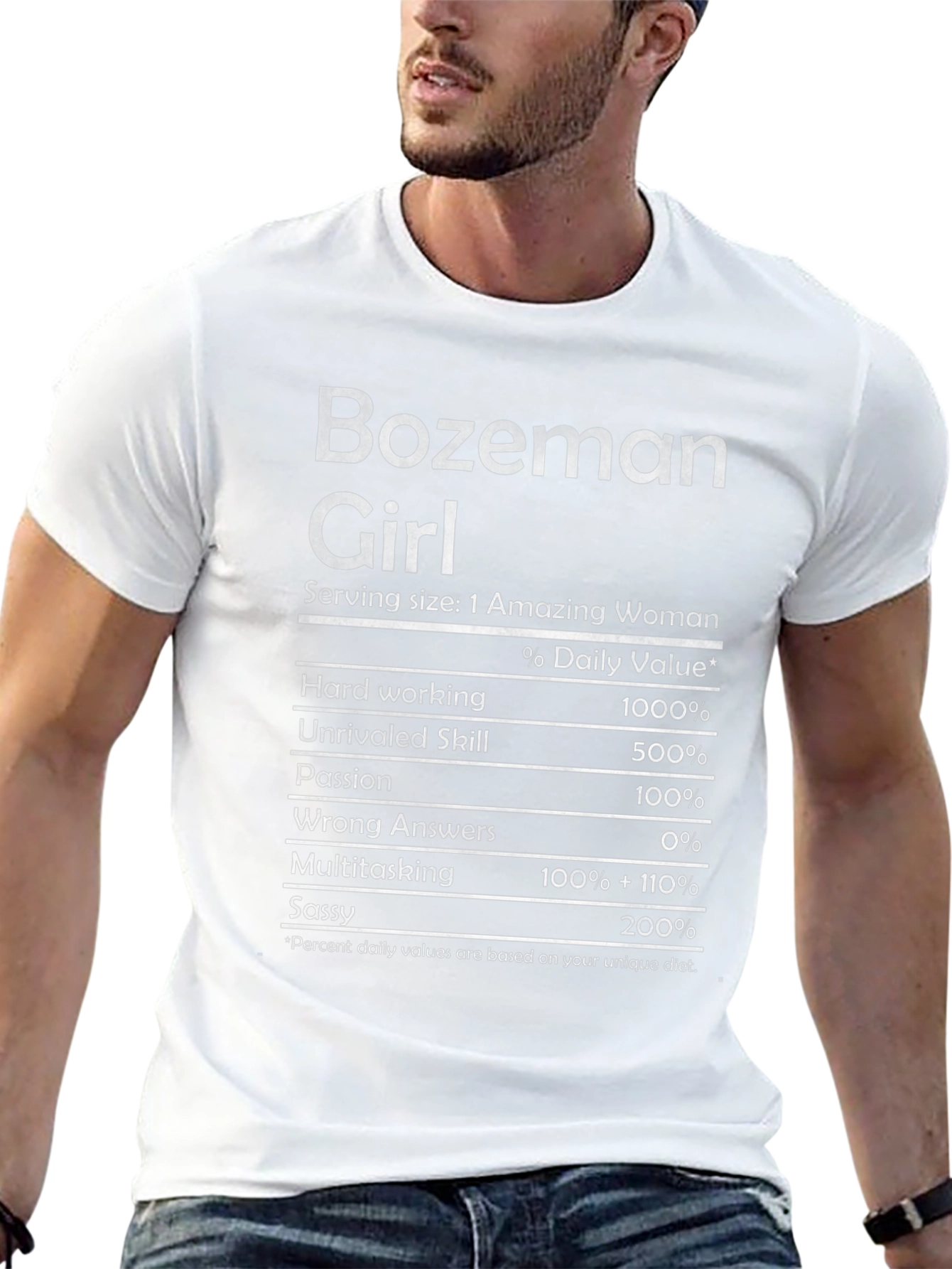 Bozeman Girl Nutrition Facts T-Shirt