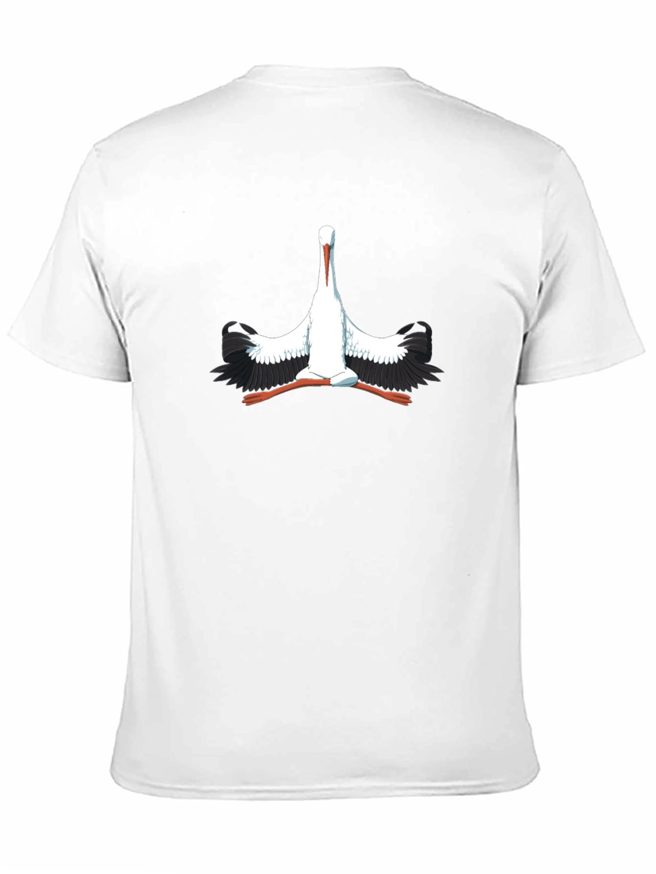 Stork Graphic Print Black T-Shirt