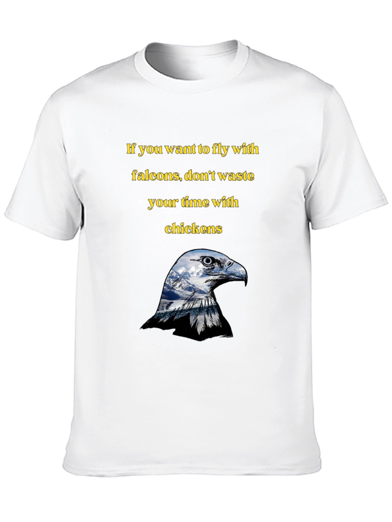 Fly With Falcons Black Graphic Tee