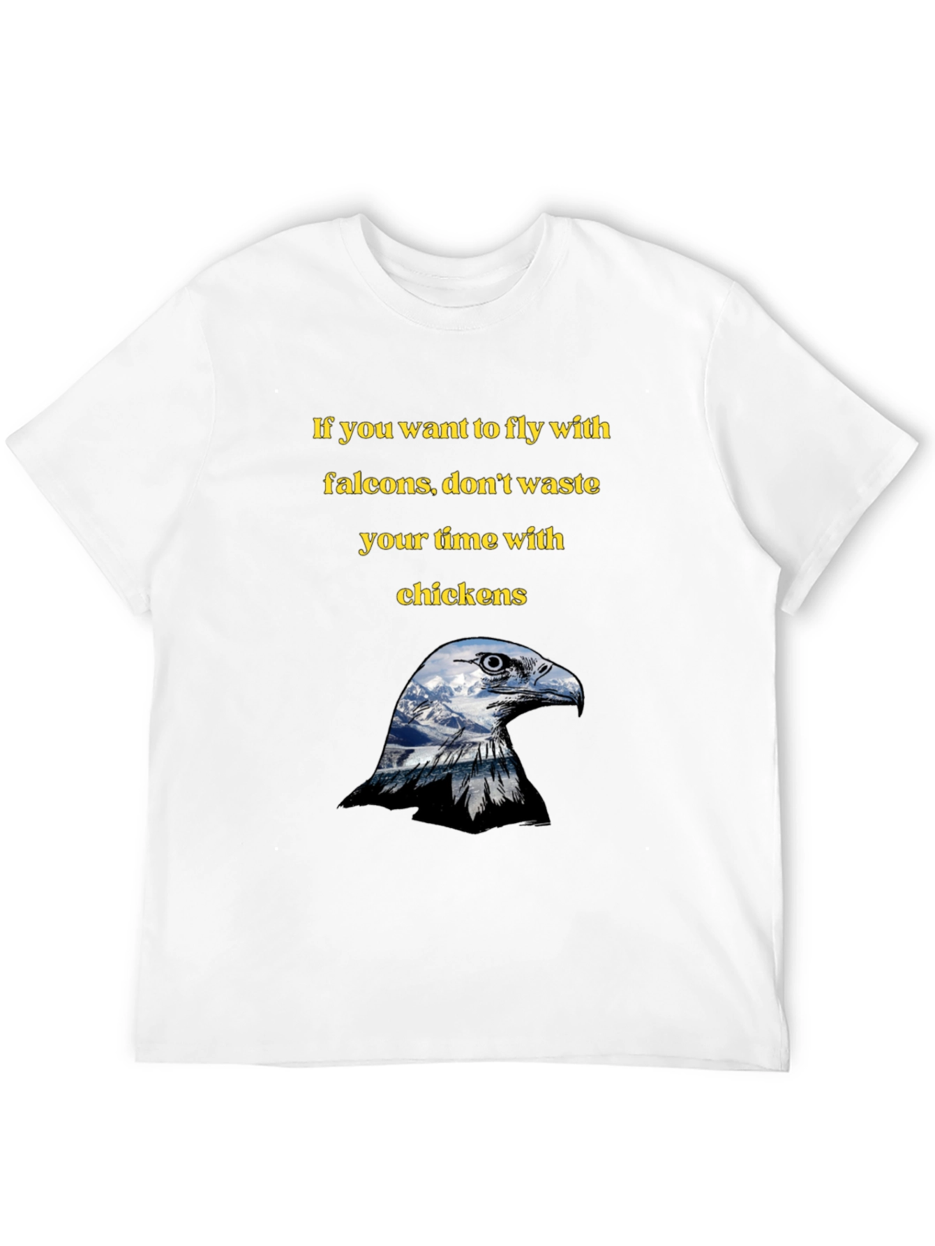 Fly With Falcons Black Graphic Tee