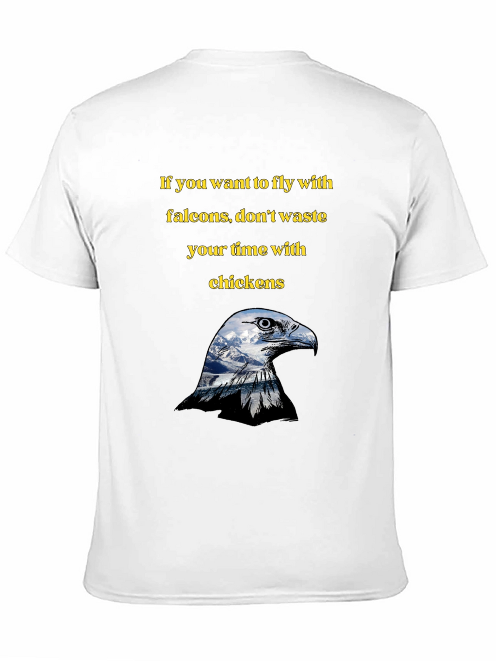 Fly With Falcons Black Graphic Tee
