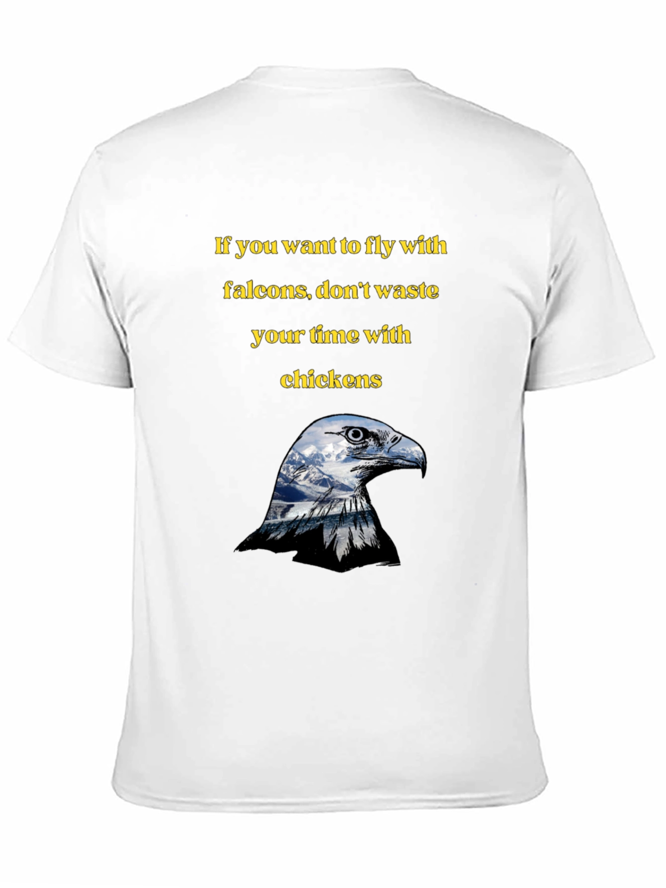 Fly With Falcons Black Graphic Tee