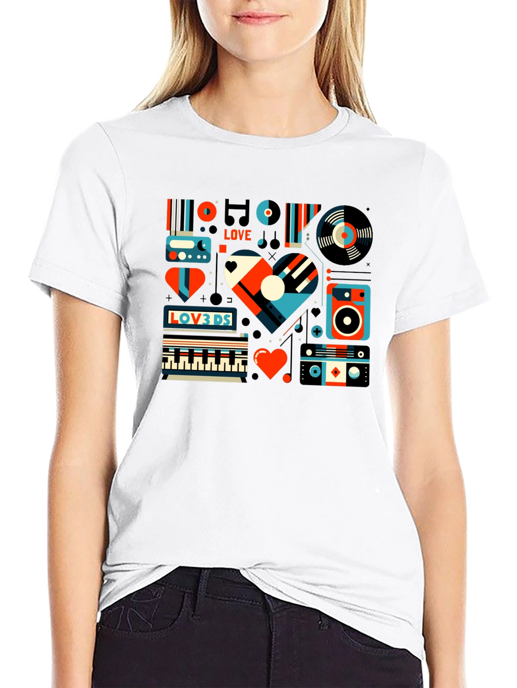 Retro Music Lover Graphic Tee