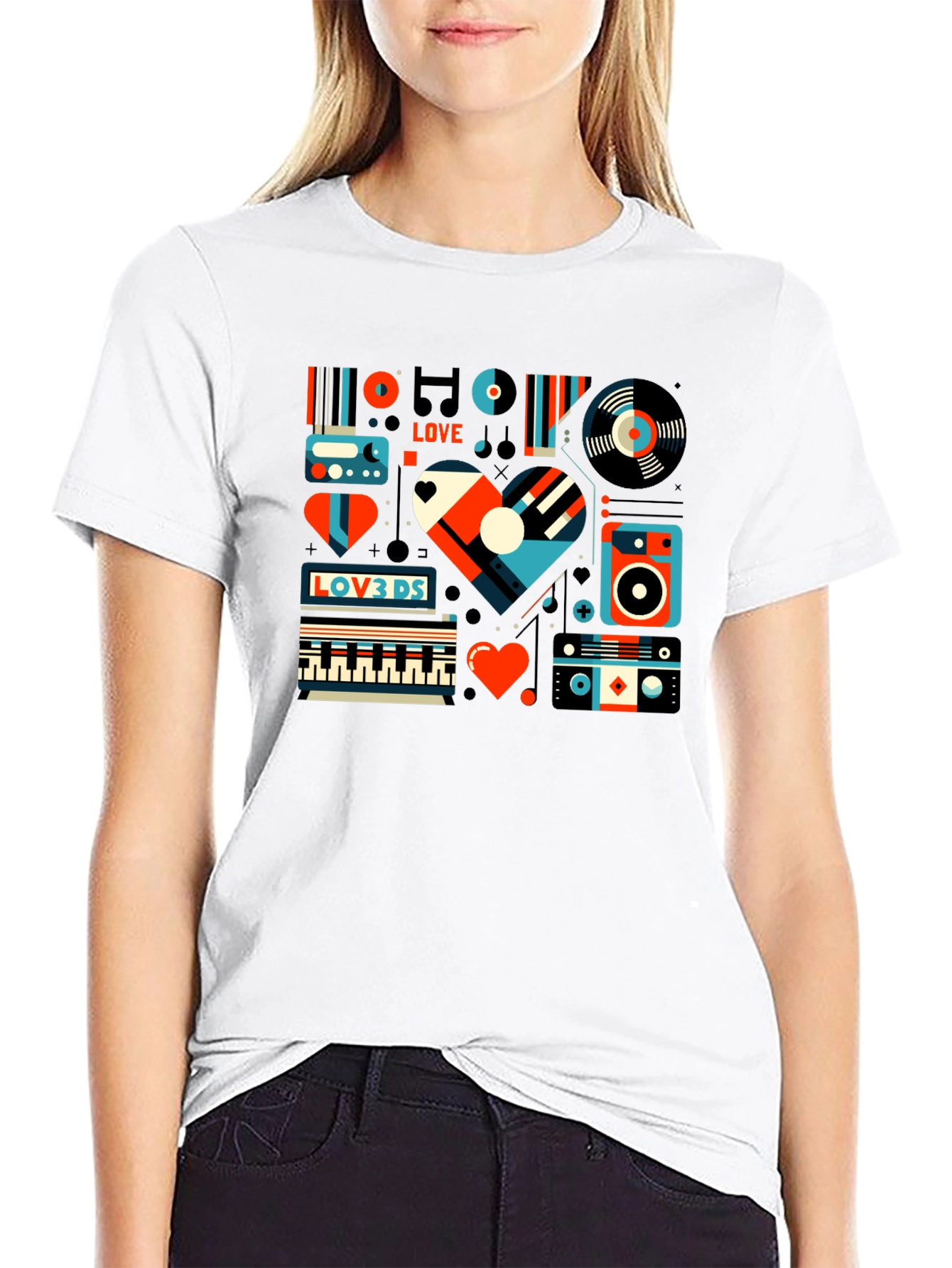 Retro Music Lover Graphic Tee