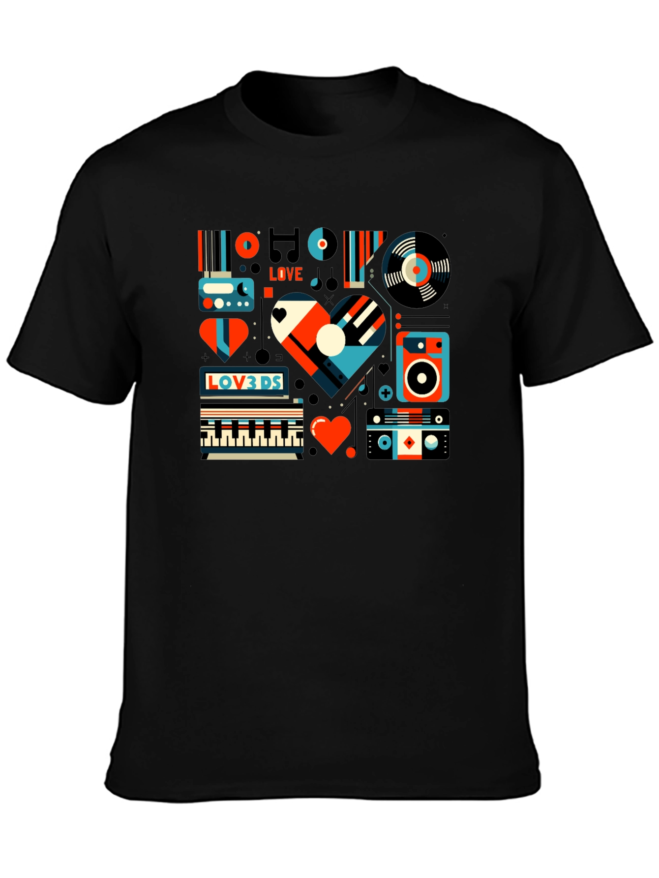 Retro Music Lover Graphic Tee