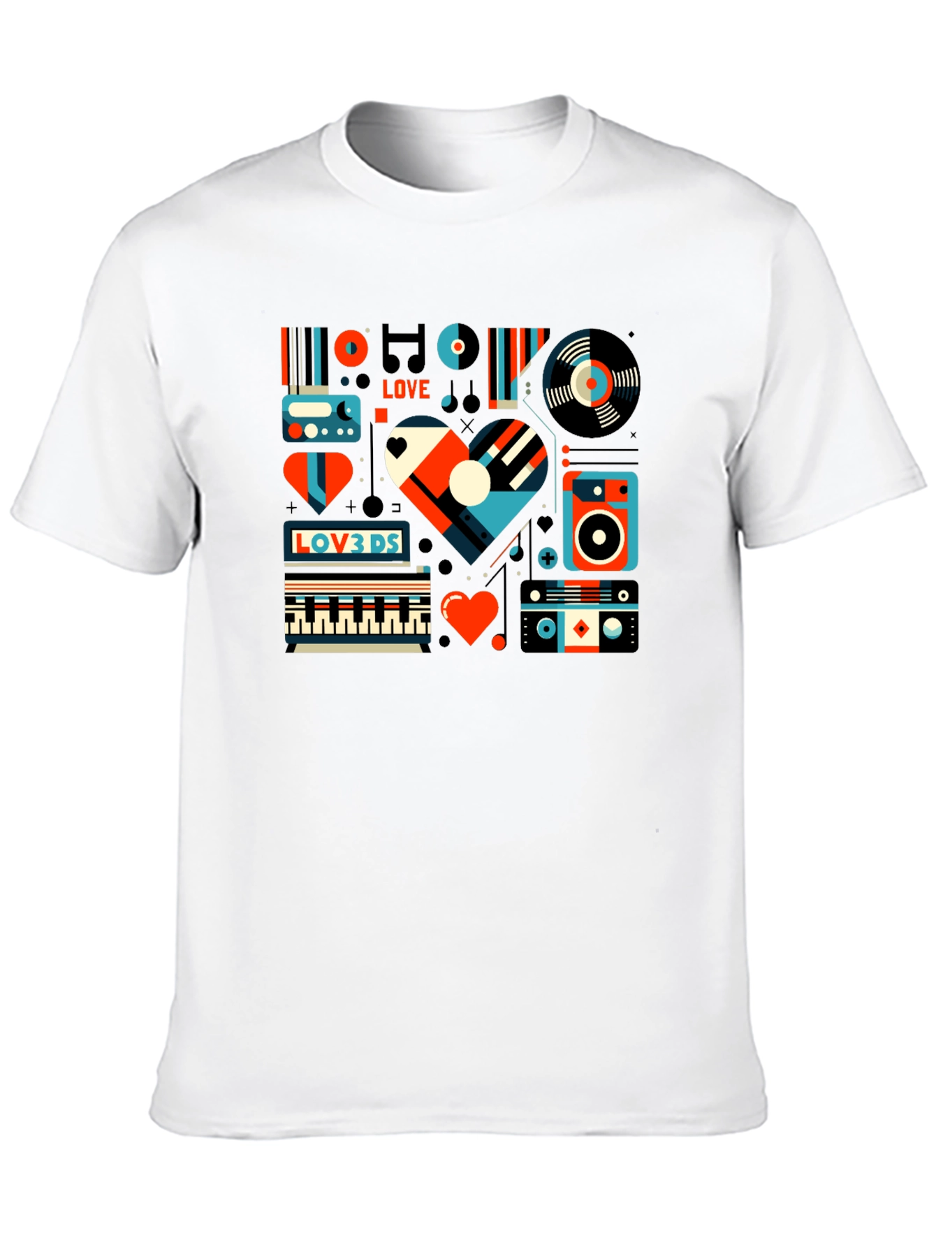 Retro Music Lover Graphic Tee