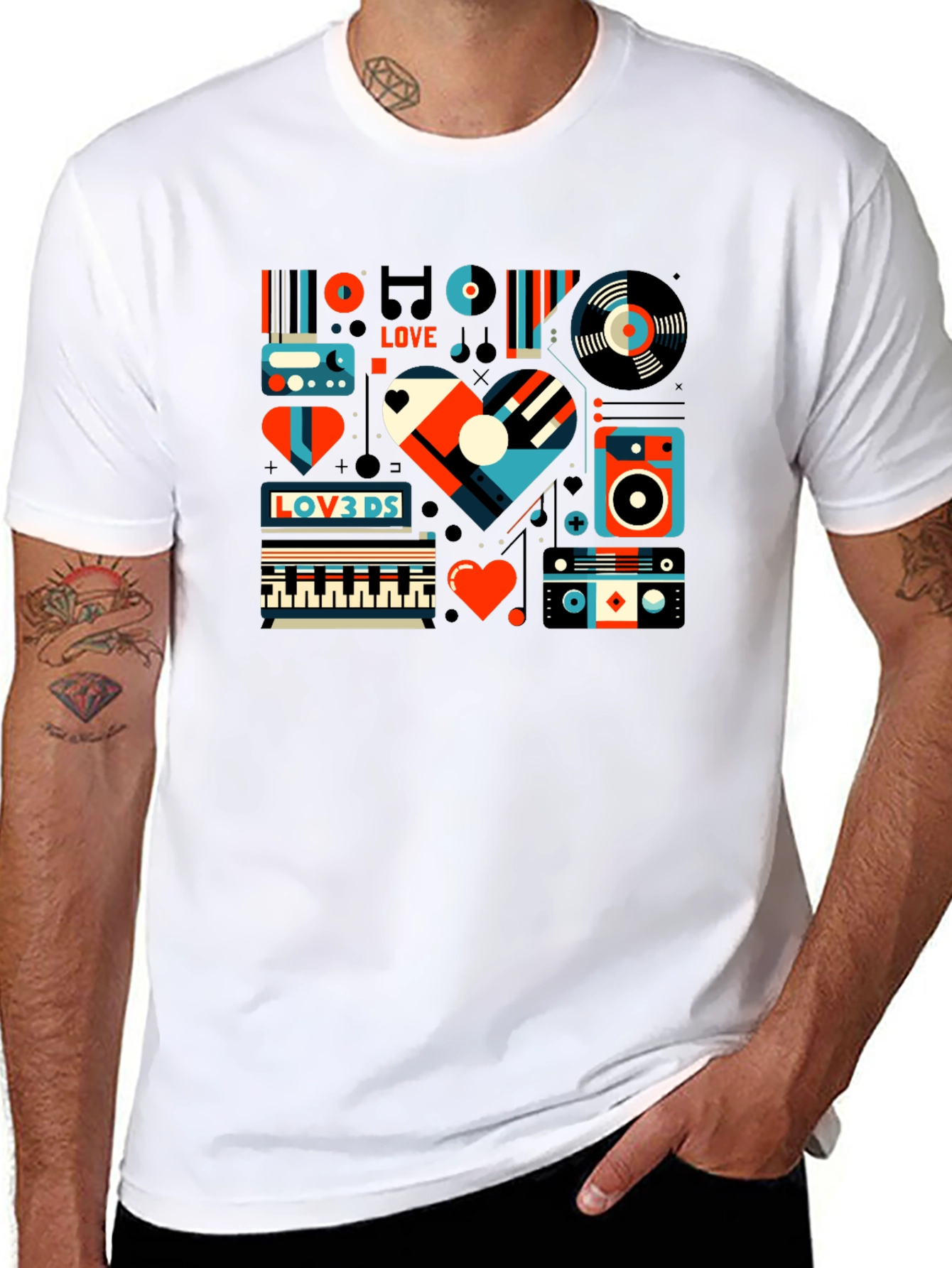 Retro Music Lover Graphic Tee