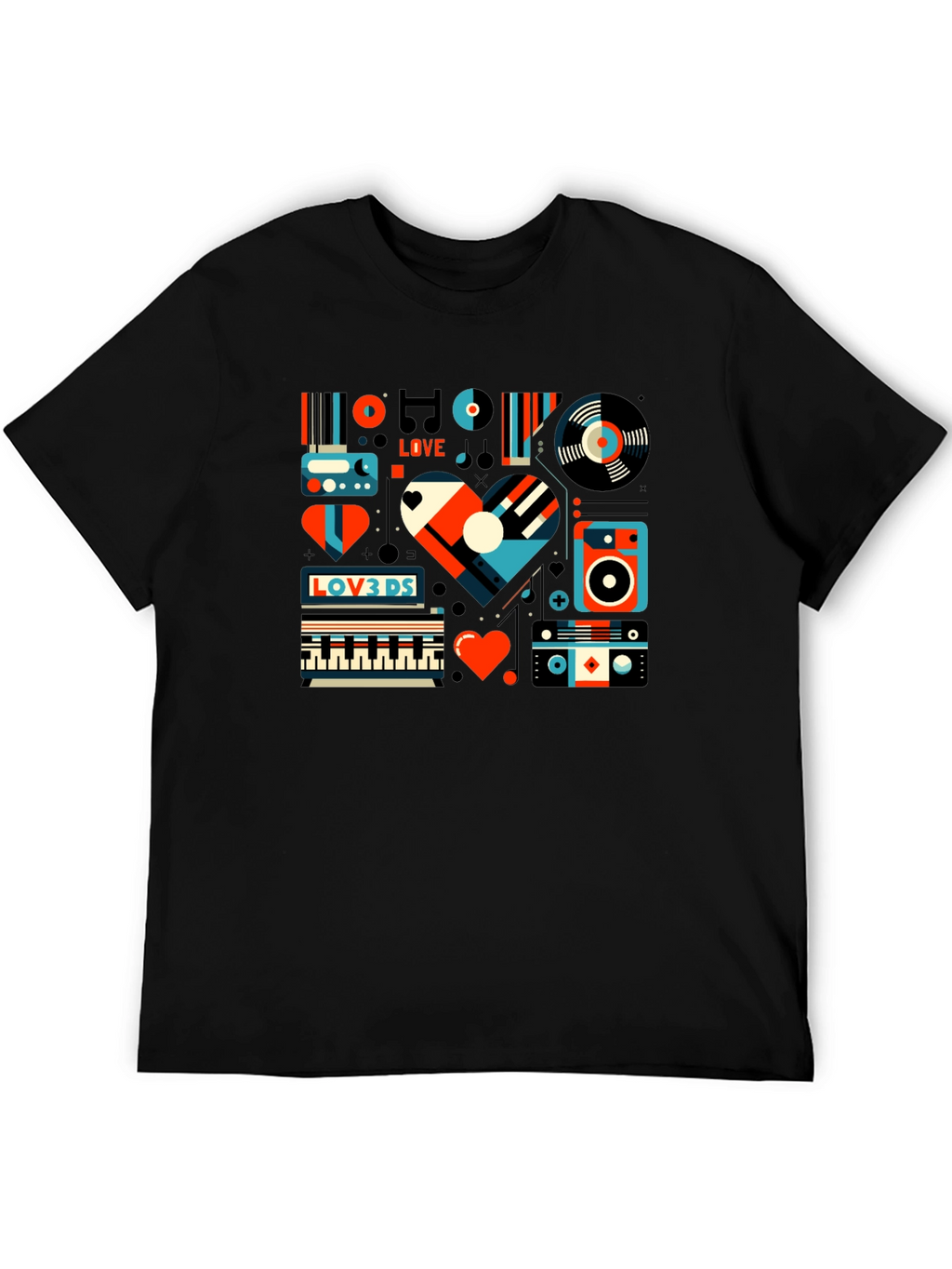 Retro Music Lover Graphic Tee