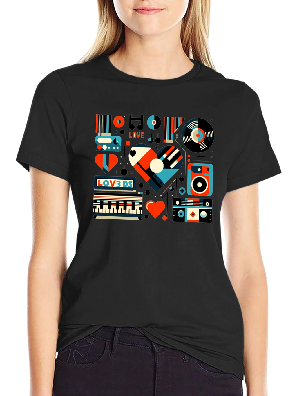 Retro Music Lover Graphic Tee