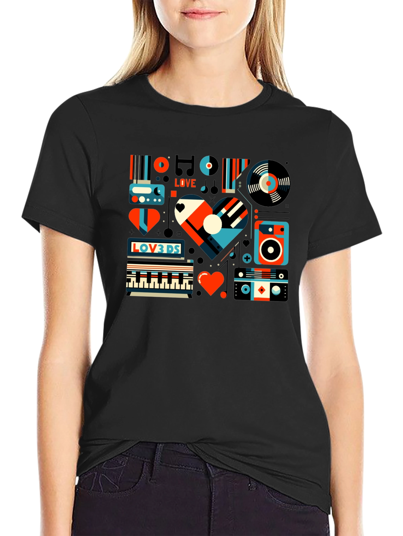 Retro Music Lover Graphic Tee