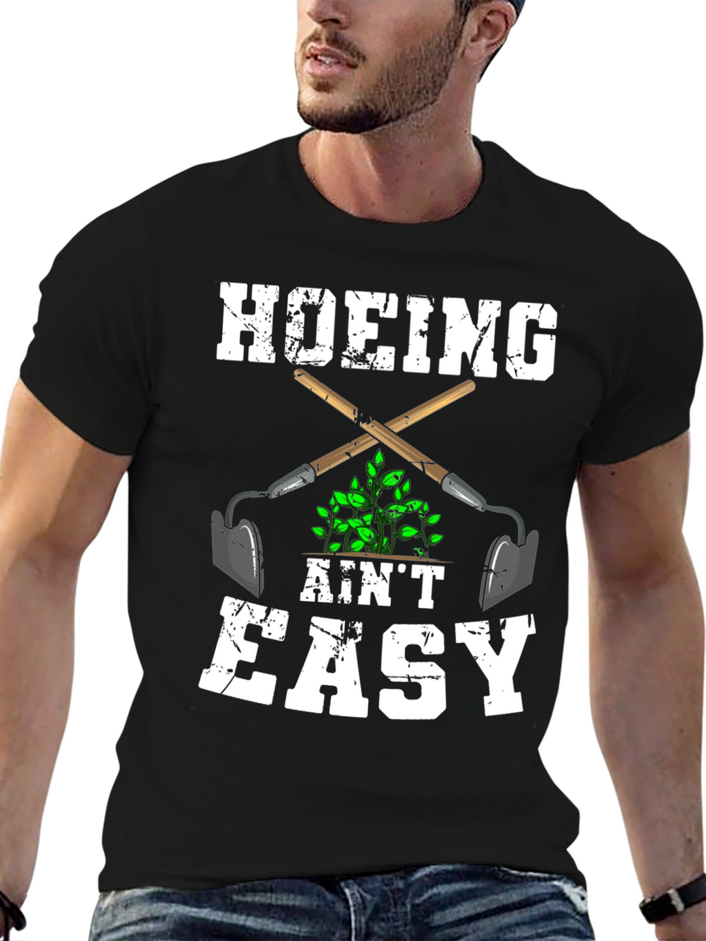 Hoeing Aint Easy Graphic T-Shirt