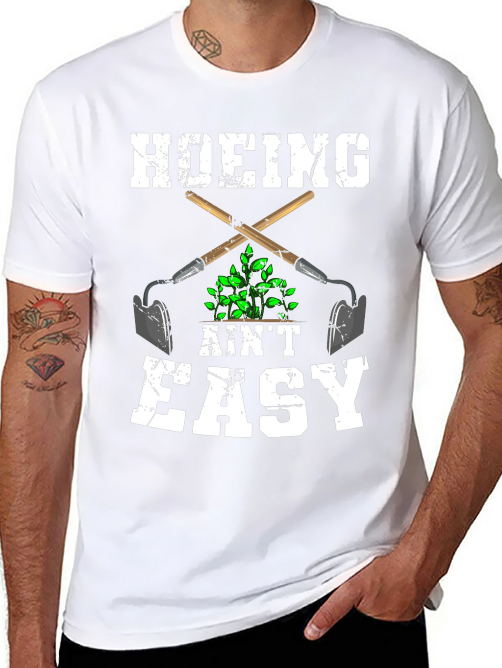 Hoeing Aint Easy Graphic T-Shirt