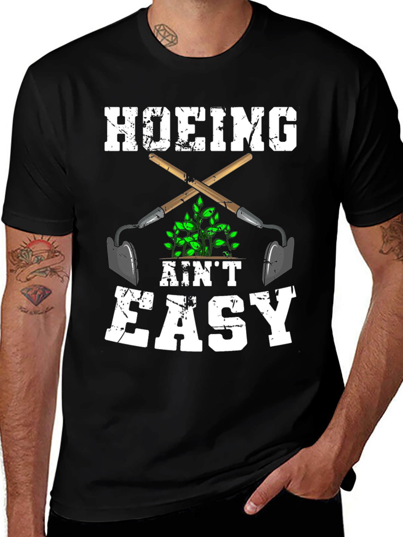 Hoeing Aint Easy Graphic T-Shirt