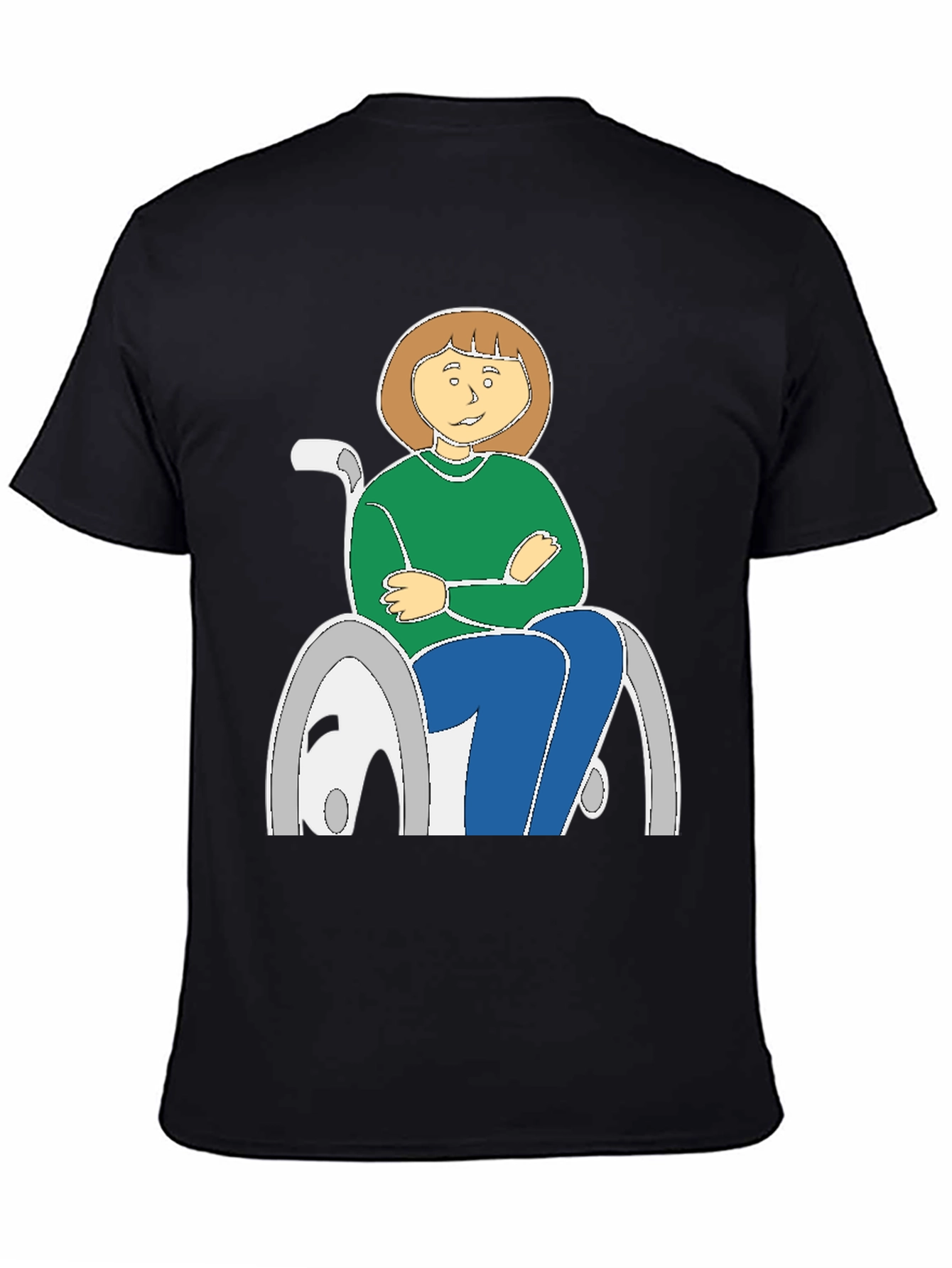 Cartoon Woman in Wheelchair T-Shirt