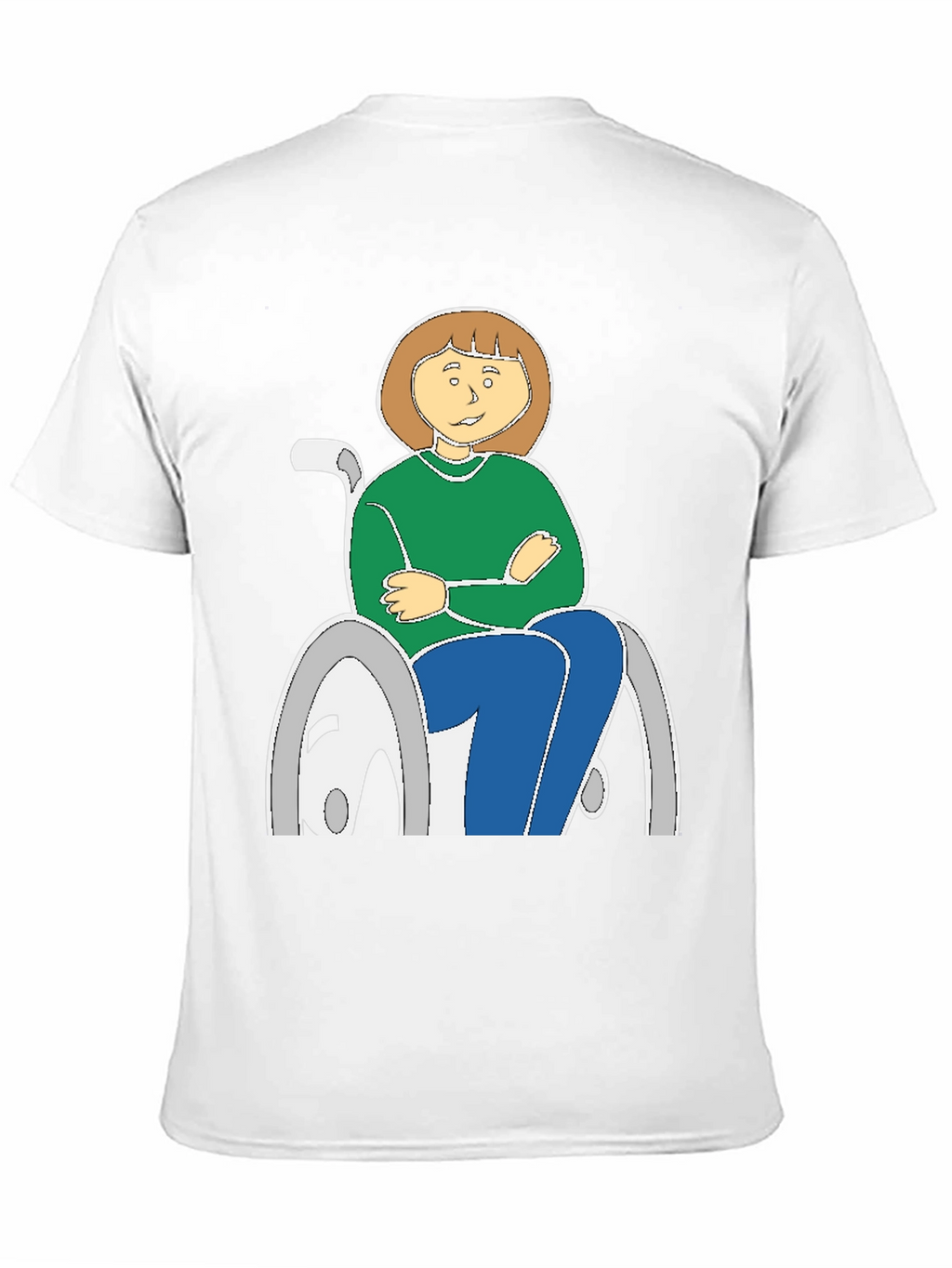 Cartoon Woman in Wheelchair T-Shirt