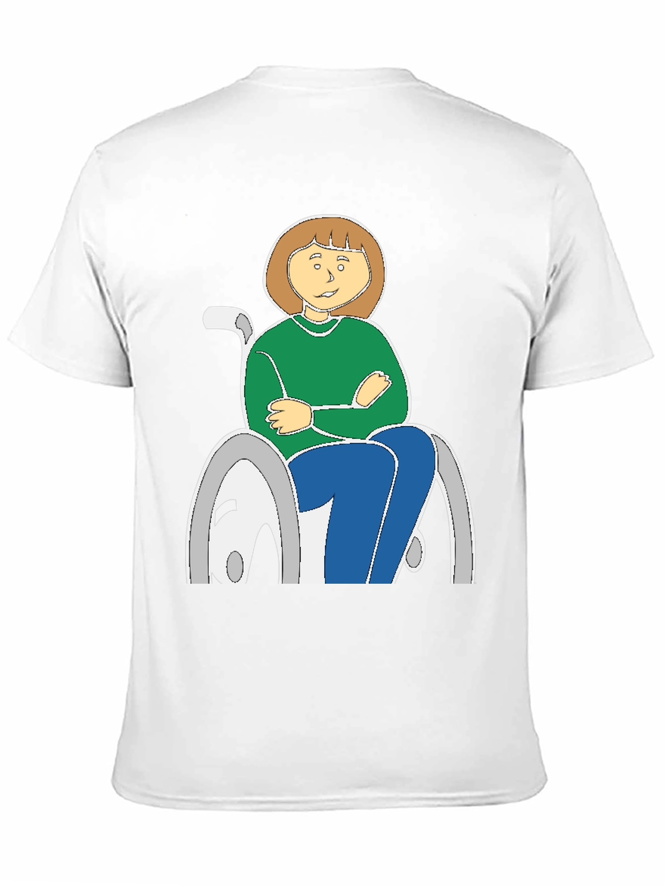 Cartoon Woman in Wheelchair T-Shirt