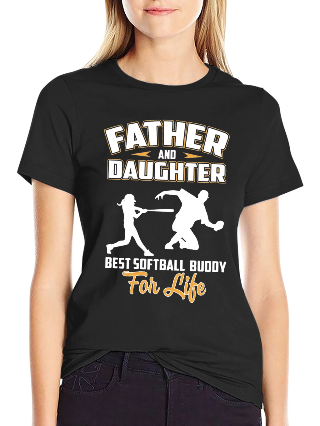 Father and Daughter Softball T-Shirt