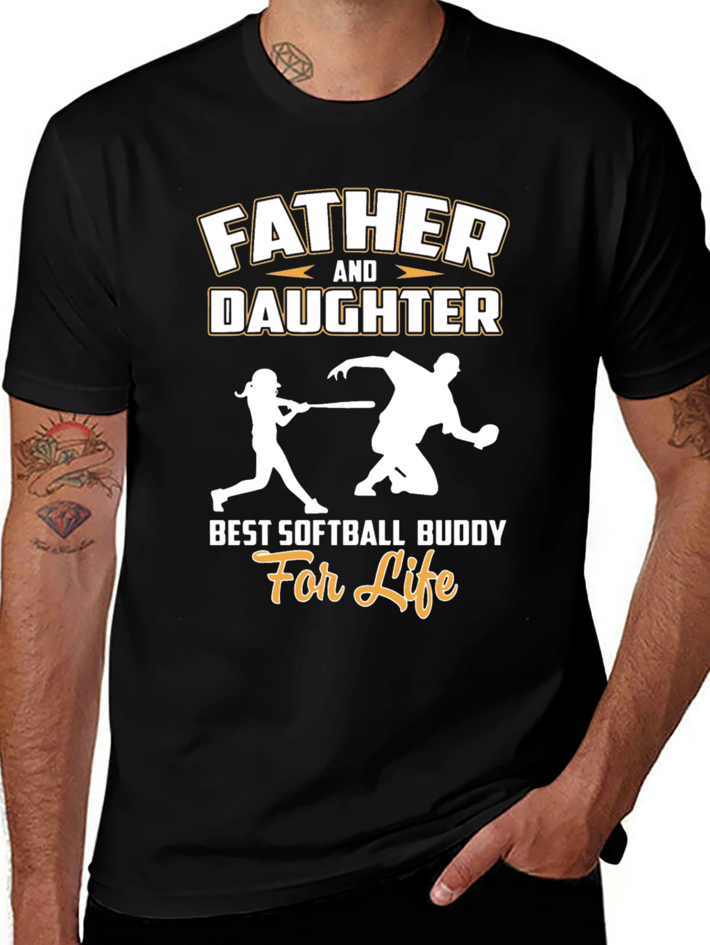 Father and Daughter Softball T-Shirt